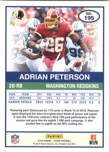 Adrian Peterson 2019 Panini Score Series Mint Card #195