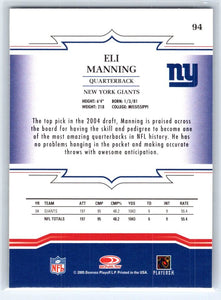 Eli Manning 2005 Donruss Throwback Threads Series Mint Card #94