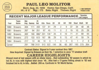 Paul Molitor 1985 Donruss Series Mint Rookie Card #359
