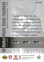 Shaun Alexander 2006 UD Rookie Debut Rookie Photo Shoot Flashback Series Mint Rookie Card #RPS85
