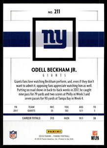 Odell Beckham Jr. 2018 Panini Series Mint Card #211