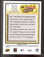 Joe DiMaggio 2008 Upper Deck Baseball Heroes Series Mint Card #127
