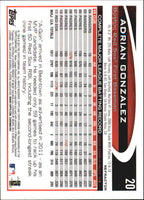 Adrian Gonzalez 2012 Topps Chrome Orange Refractor Series Mint Card #20
