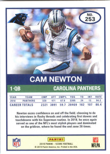 Cam Newton 2019 Panini Score Series Mint Card #253