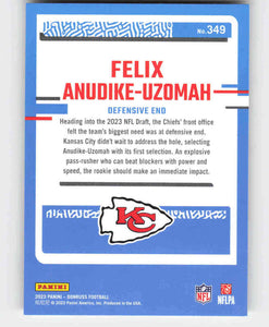 Felix Anudike-Uzomah 2023 Donruss Rated Rookie Series Mint Card #349