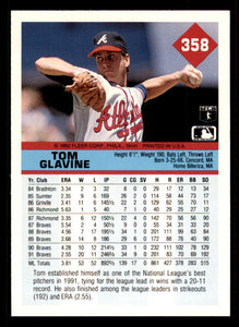 Tom Glavine 1992 Fleer Series Mint Card #358