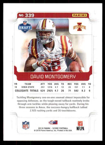 David Montgomery 2019 Panini Score Series Mint Rookie Card #339