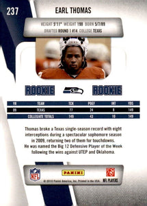 Earl Thomas 2010 Panini Prestige Series Mint ROOKIE Card #237