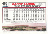Barry Larkin 1992 O-Pee-Chee Series Mint Card #465
