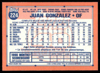 Juan Gonzalez 1991 O-Pee-Chee Series Mint Card #224
