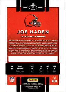 Joe Haden 2017 Donruss Series Mint Card #26