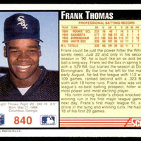 Frank Thomas 1991 Score Series Mint Card #840