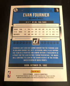 Evan Fournier 2018 2019 Panini Donruss Holo Orange Laser Series Mint Card #19