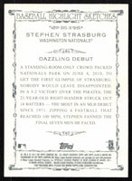 Stephen Strasburg 2011 Topps Allen & Ginter Highlight Sketches Series Mint Card BHS-18
