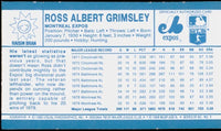 Ross Grimsley 1980 Kellogg's Cereal 3D Mint Card #1
