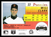 Will Clark 1991 O-Pee-Chee Premier Series Mint Card #22
