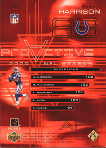 Marvin Harrison 2001 Upper Deck Pros and Prospects ProActive Series Mint Card #PA7