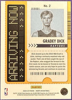 Gradey Dick 2023 2024 Panini NBA Hoops Arriving Now Series Mint Card #2
