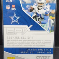 Ezekiel Elliott 2019 Score Epix Game Gold Series Mint Card #EG-9