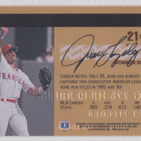 Juan Gonzalez 1995 Studio Baseball Gold Series Mint Card #21