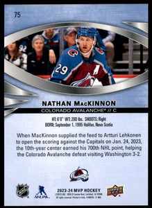 Nathan MacKinnon 2023 2024 Upper Deck MVP Series Mint Card #75