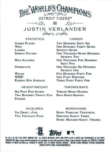 Justin Verlander 2014 Topps Allen and Ginter Series Mint Card #80