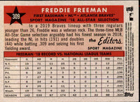 Freddie Freeman 2019 Topps Archives Series Mint Insert Card #309
