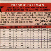 Freddie Freeman 2019 Topps Archives Series Mint Insert Card #309