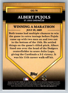Albert Pujols 2012 Topps Golden Greats Series Mint Card #GG70