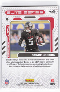 Drake London 2023 Panini Donruss The Elite Series Series Card #ES-30