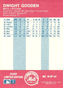 Dwight Gooden 1987 Fleer All Stars Series Mint Card #19