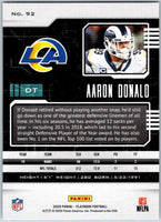 Aaron Donald 2020 Panini Playbook Mint Card #92
