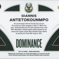 Giannis Antetokounmpo 2021 2022 Panini Prizm Dominance Series Mint Card #12