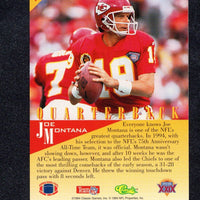 Joe Montana 1994 Classic NFL Experience Series Mint Card #43