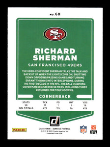 Richard Sherman 2021 Donruss Series Mint Card #60