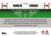 Joe Namath and Mark Sanchez 2010 Topps Gridiron Lineage Series Mint Card #GL-NS
