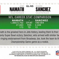 Joe Namath and Mark Sanchez 2010 Topps Gridiron Lineage Series Mint Card #GL-NS