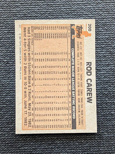 Rod Carew 1983 Topps Series Mint Card #200