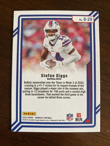 Stefan Diggs 2022 Donruss Dominators Series Mint Insert Card #D-29