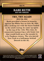 Babe Ruth 2012 Topps Golden Greats Series Mint Card #GG74
