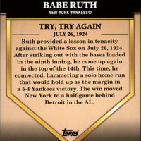 Babe Ruth 2012 Topps Golden Greats Series Mint Card #GG74