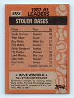Dave Winfield 1988 Topps Series Mint Card #392
