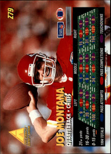 Joe Montana 1995 Pinnacle Zenith Series Mint Card #279