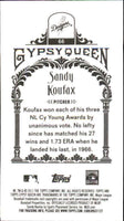 Sandy Koufax 2011 Topps Gypsy Queen Mini Series Mint Card #66
