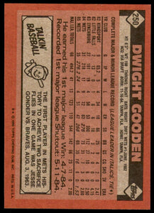 Dwight Gooden 1986 Topps Series Mint Card  #250
