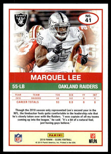 Marquel Lee 2019 Score GOLD Series Mint Card #41