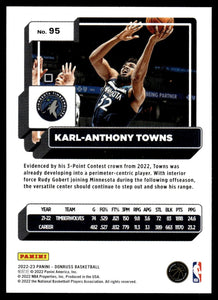 Karl-Anthony Towns 2022 2023 Panini Donruss Mint Card #95