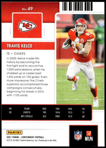 Travis Kelce 2021 Panini Contenders Series Mint Card #49