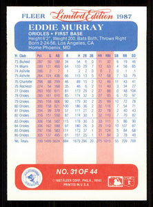 Eddie Murray 1987 Fleer Limited Edition Series Mint Card #31