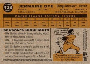 Jermaine Dye 2009 Topps Heritage Series Mint Short Print Card #428